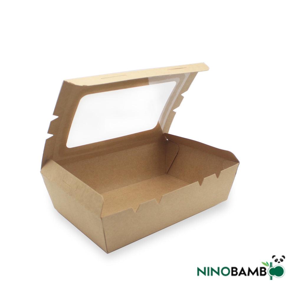 1200ml Kraft Paper Salad Box With Window