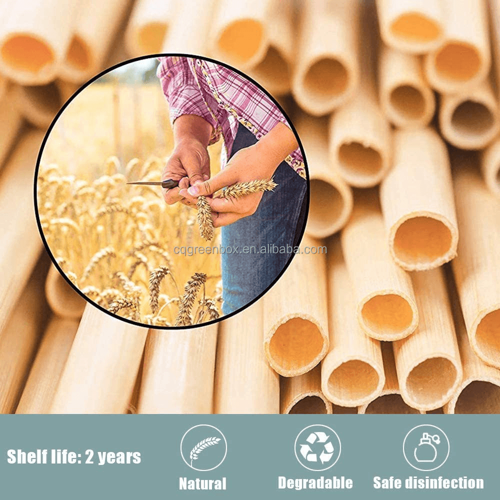 Disposable Wheat Drinking Straws GB-WS001 - ninobamboo