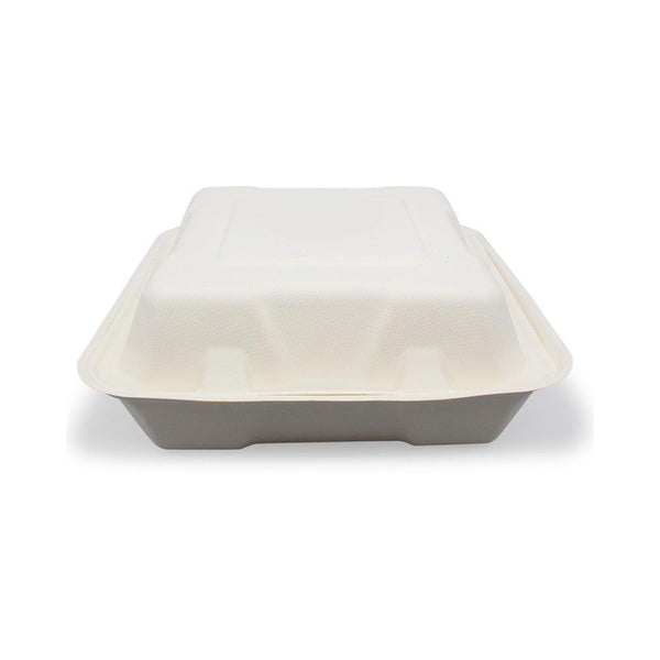 100% Biodegradable Eco-friendly Sugarcane Bagasse Clam Shell (9x9inch) | Bagasse Bowl - ninobamboo