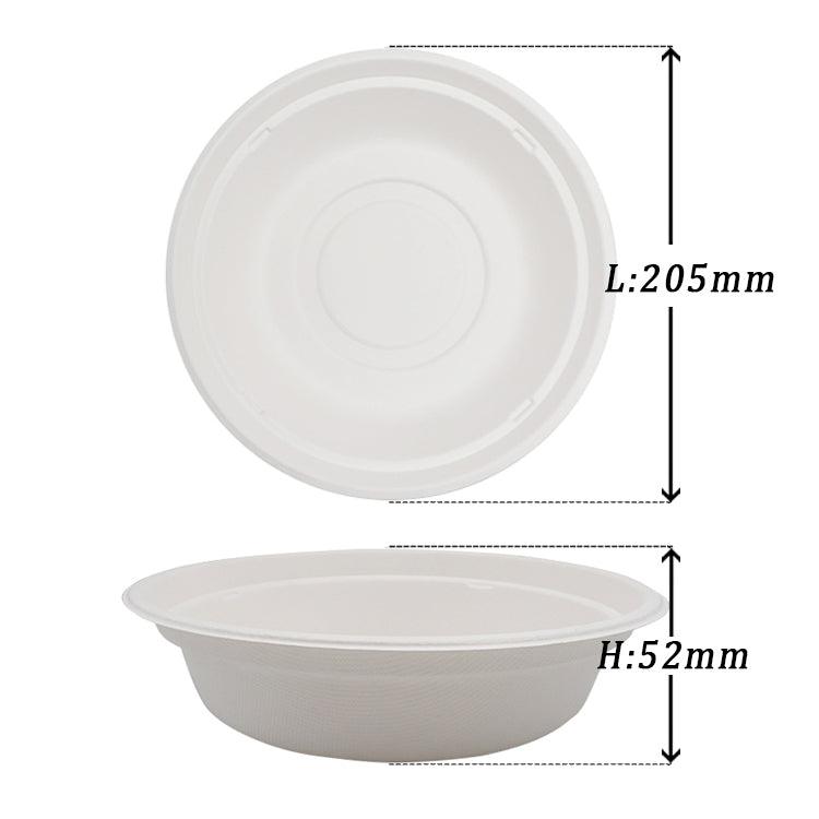 100% Organic Sugarcane Bagasse Round Bowl 24OZ