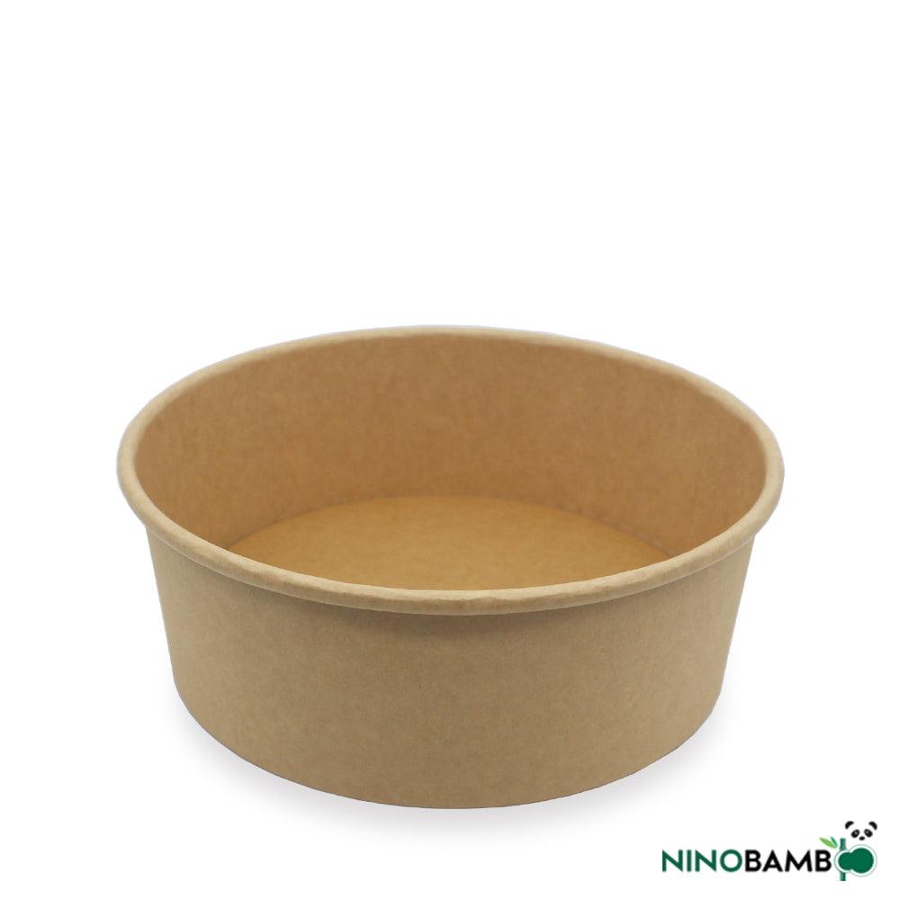 1300ml Kraft Paper Bowl with Lid - ninobamboo