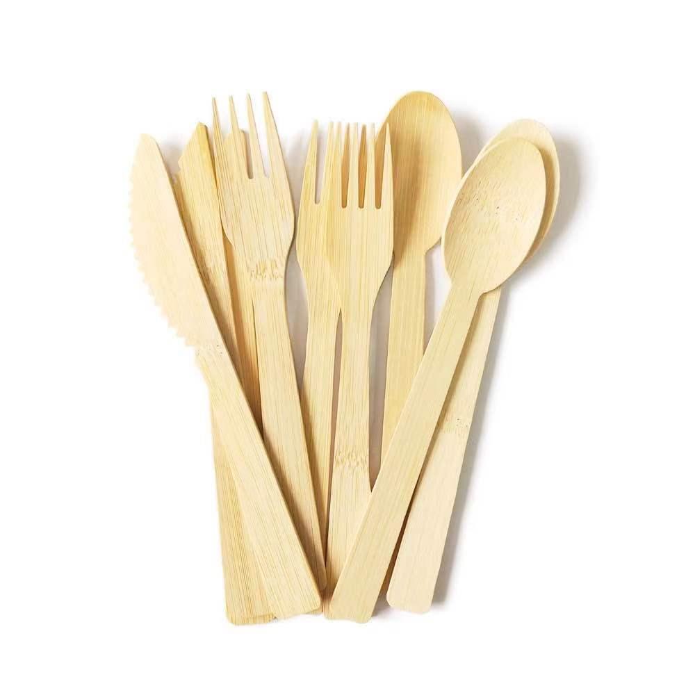 Biodegradable 17cm Bamboo Cutlery Set