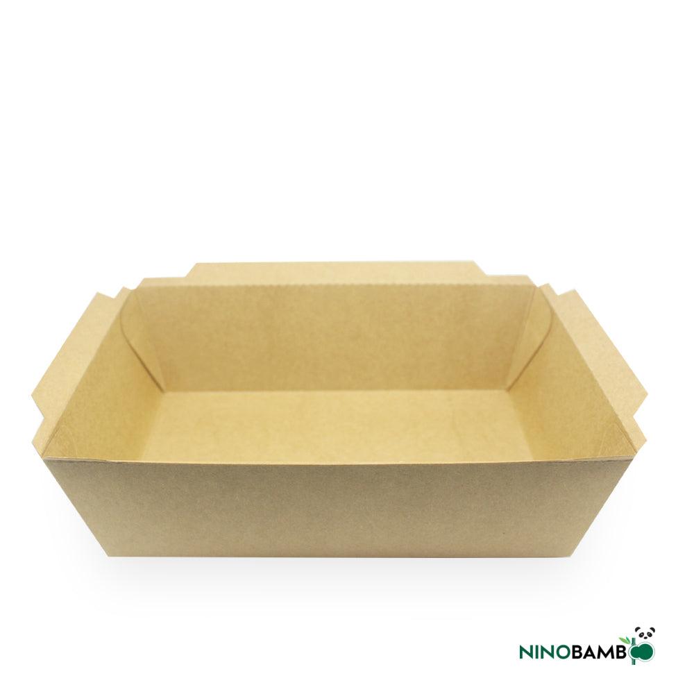 2100ml Disposable Kraft Salad Box With Lid - ninobamboo