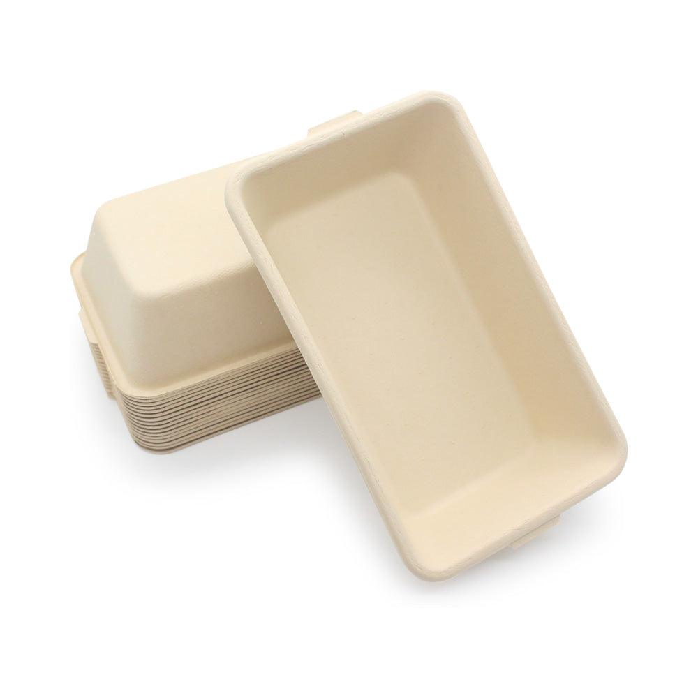 450ml Bamboo Fiber Rectangular Compostable Box