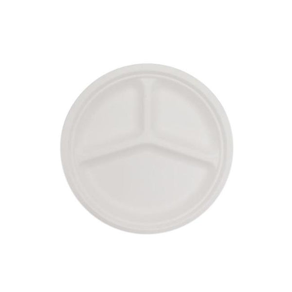 Biodegradable Sugarcane Bagasse Round Plate | Biodegradable Sugarcane Bagasse Plates - ninobamboo