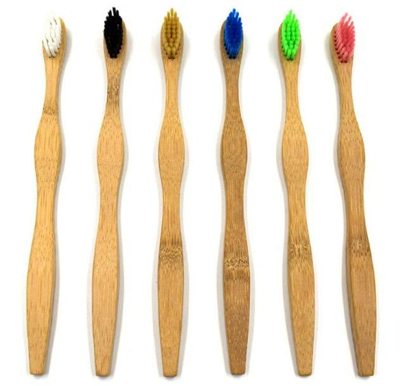 Adult Bamboo Toothbrush  Soft/Medium/Hard  Bristle | Eco-Friendly Bamboo Toothbrush - ninobamboo
