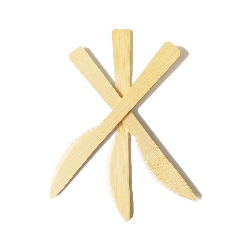 Biodegradable Bamboo Disposable Cutlery Knife 17cm