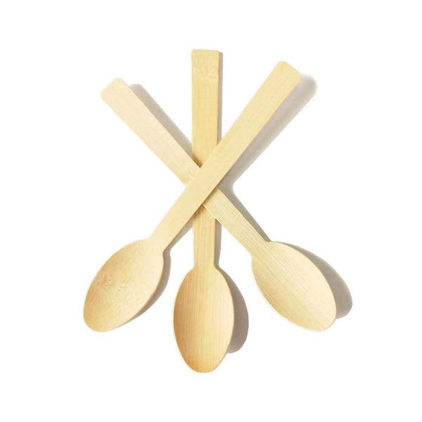 Biodegradable and Eco Friendly Disposable Bamboo Cutlery Spoon 17cm - ninobamboo