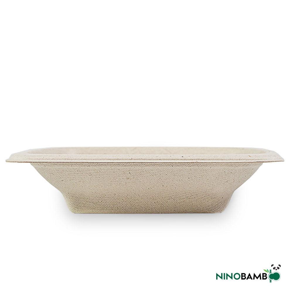 Biodegradable Sugarcane Bagasse Disposable 24oz Square Bowl