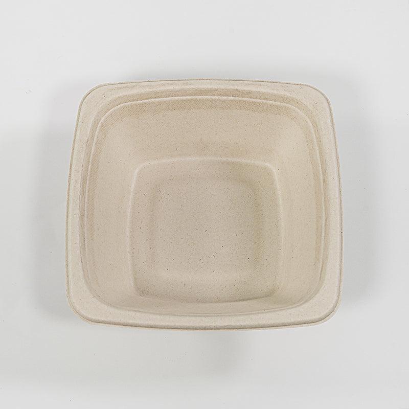 Biodegradable Sugarcane Bagasse 32oz Square Bowl