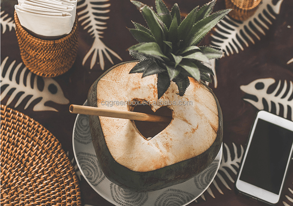 Disposable Bamboo Straws for Hot or Cold Beverages