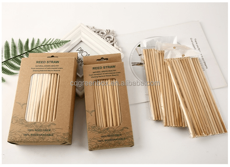 Disposable Reed Drinking Straws GB-RS001 - ninobamboo