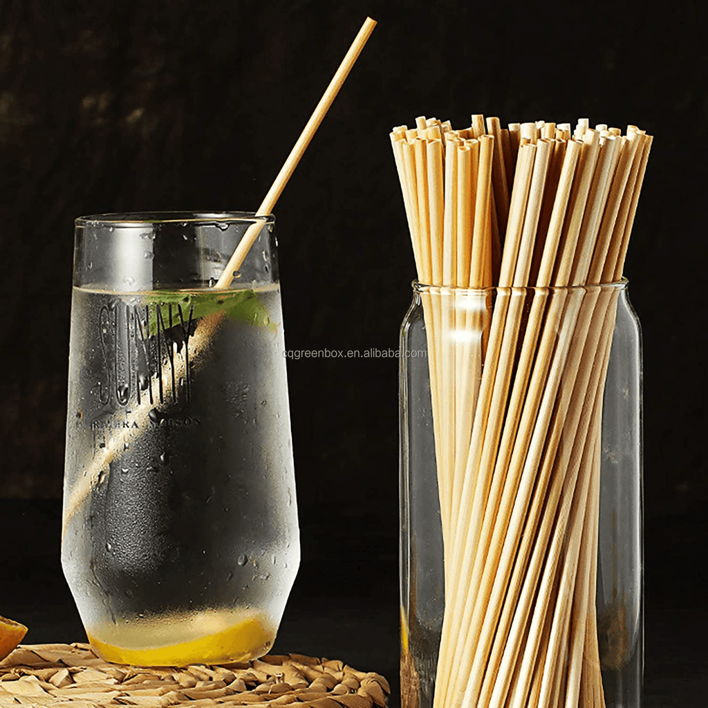 6mm Disposable Drinking Straw Bamboo Fiber Straws - Homestraw