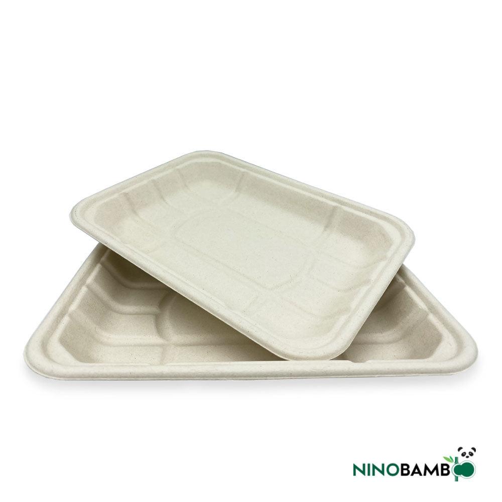 Eco-friendly Sugarcane Bagasse Sushi Tray GB-TR4D - ninobamboo